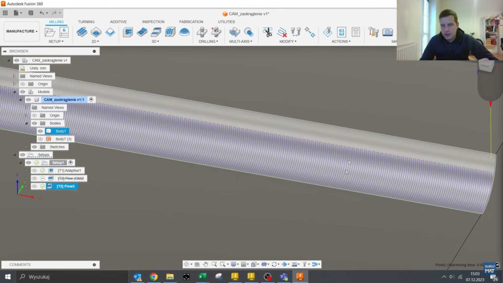 Nowa wersja strategii Flow w Fusion 360, generująca płynne i precyzyjne przejścia narzędzia.