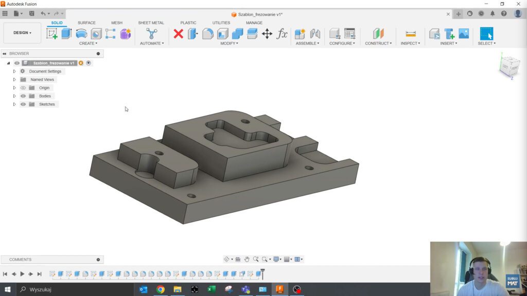 Obrazek: Przesuwanie ikon na pasku narzędzi w Fusion 360.