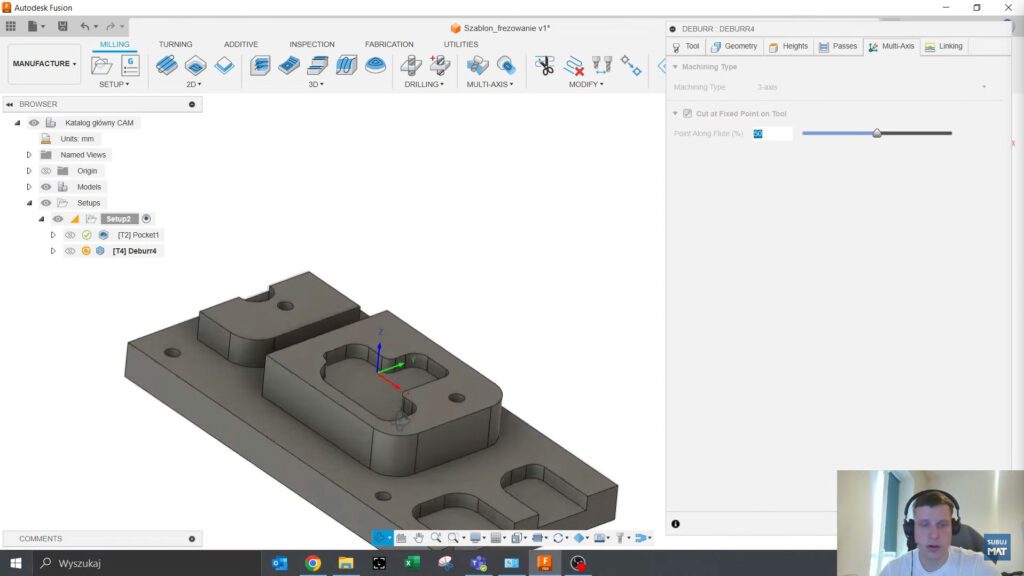Wybór narzędzia w strategii Deburr.