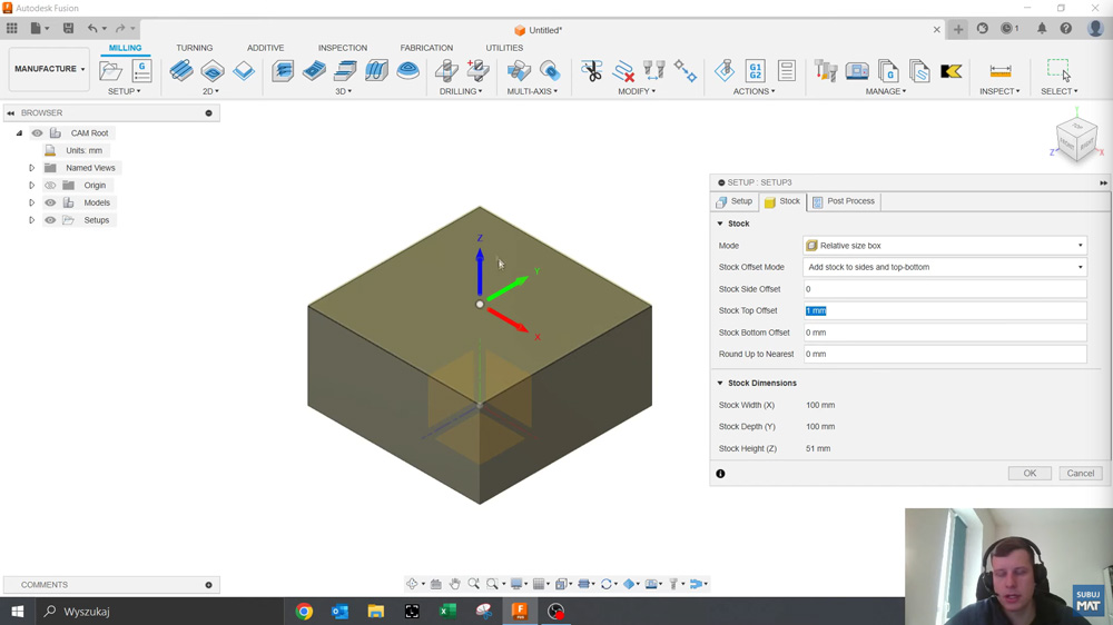 Ilustracja w sekcji 1. Przygotowanie detali i setup w Fusion 360